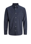Jack & Jones Stanford Tencel Shirt, Night Sky Navy
