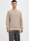 Jack & Jones Crew Neck Knit Jumper, Beige
