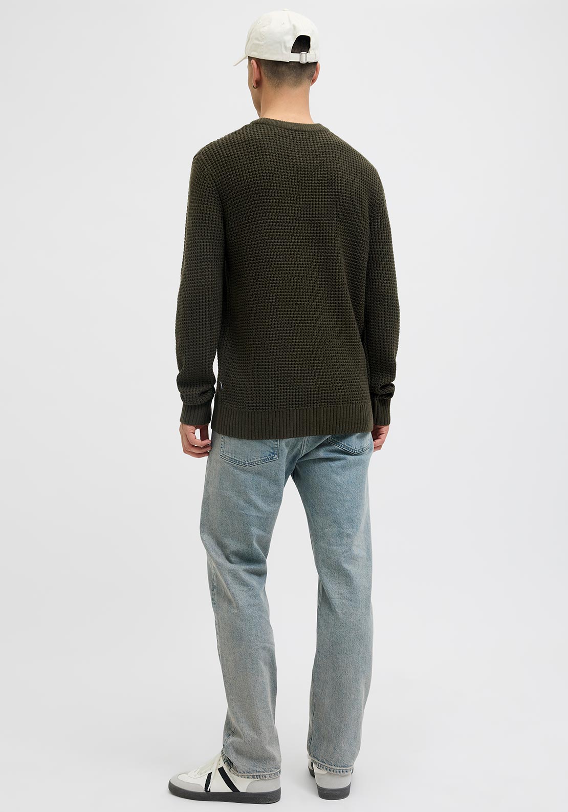 Jack & Jones Crew Neck Knit Jumper, Dark Green