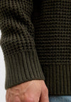 Jack & Jones Crew Neck Knit Jumper, Dark Green