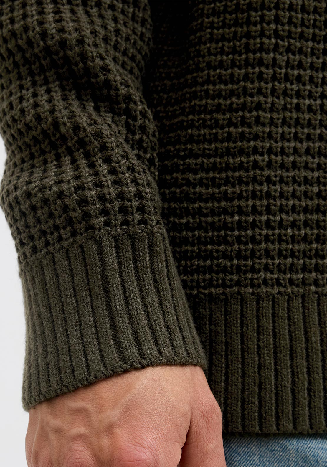 Jack & Jones Crew Neck Knit Jumper, Dark Green
