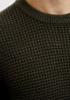 Jack & Jones Crew Neck Knit Jumper, Dark Green