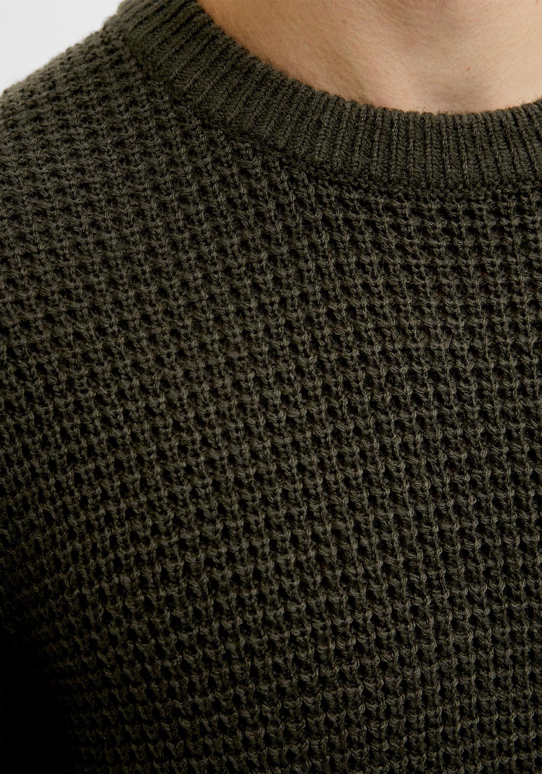 Jack & Jones Crew Neck Knit Jumper, Dark Green