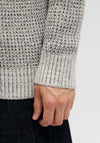 Jack & Jones Crew Neck Knit Jumper, Beige & Black