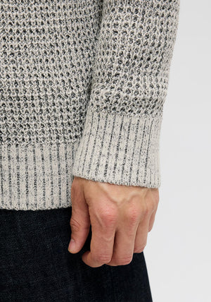 Jack & Jones Crew Neck Knit Jumper, Beige & Black