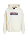Jack & Jones Mini Boy Wood Long Sleeve Hoodie, Cream