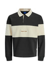Jack & Jones Boy Rebro Long Sleeve Polo, Black