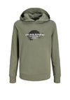 Jack & Jones Boy Condor Long Sleeve Hoodie, Green