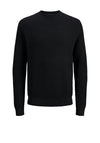 Jack & Jones Barkley Knit Crew Neck Sweater, Black