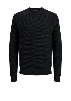 Jack & Jones Barkley Knit Crew Neck Sweater, Black