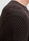 Jack & Jones Barkley Knit Crew Neck Sweater, Chocolate Brown