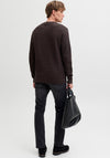 Jack & Jones Barkley Knit Crew Neck Sweater, Chocolate Brown