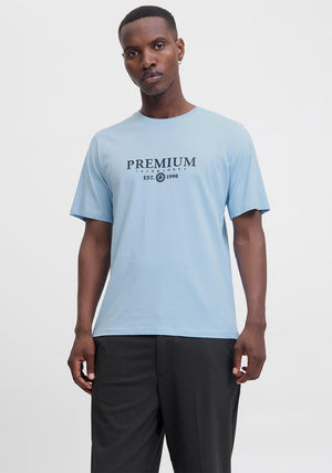 Jack & Jones Charles Short Sleeve Tee, Chambray Blue