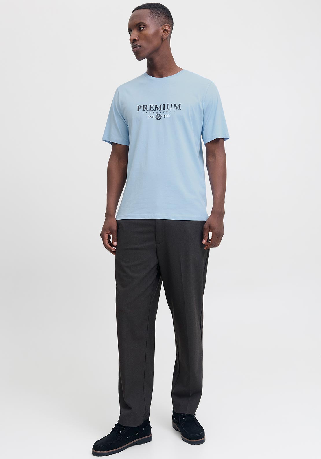 Jack & Jones Charles Short Sleeve Tee, Chambray Blue