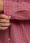 Jack & Jones Fade Check Shirt, Pink