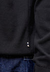 Jack & Jones Basic Long Sleeve Knit Polo Shirt, Black