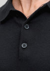 Jack & Jones Basic Long Sleeve Knit Polo Shirt, Black