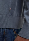 Jack & Jones Basic Long Sleeve Knit Polo Shirt, Dark Grey