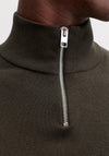 Jack & Jones Emil Knit Half Zip Sweater, Dark Green