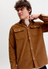 Jack & Jones Regent Corduroy Overshirt, Caramel Brown