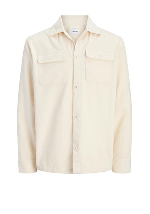 Jack & Jones Regent Corduroy Overshirt, Off White
