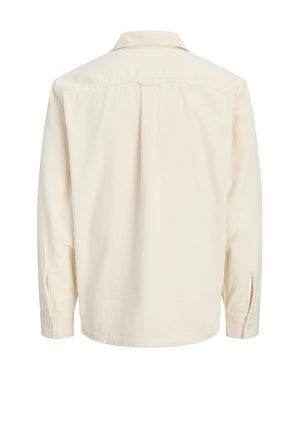 Jack & Jones Regent Corduroy Overshirt, Off White