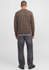 Jack & Jones Niel Knit Crew Neck Sweater, Brown