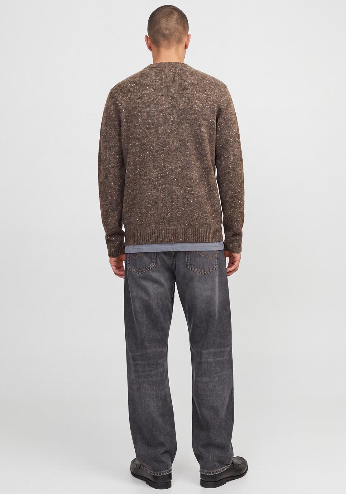 Jack & Jones Niel Knit Crew Neck Sweater, Brown