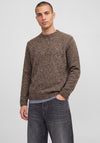 Jack & Jones Niel Knit Crew Neck Sweater, Brown