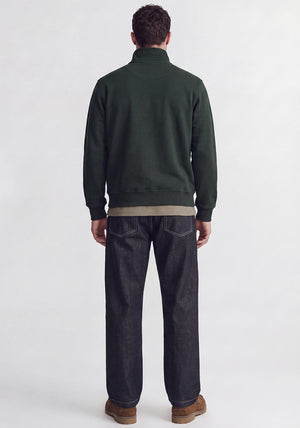 Jack & Jones Bradley Half Zip Sweatshirt, Dark Green