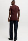 Jack & Jones Paulos Plain Polo Shirt, Brick