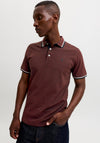 Jack & Jones Paulos Plain Polo Shirt, Brick