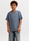 Jack & Jones Boy Star Short Sleeve Tee, Grey
