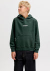 Jack & Jones Boy Boho Long Sleeve Hoodie, Green