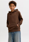 Jack & Jones Boy Star Long Sleeve Hoodie, Brown