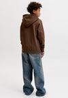 Jack & Jones Boy Star Long Sleeve Hoodie, Brown