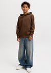 Jack & Jones Boy Star Long Sleeve Hoodie, Brown