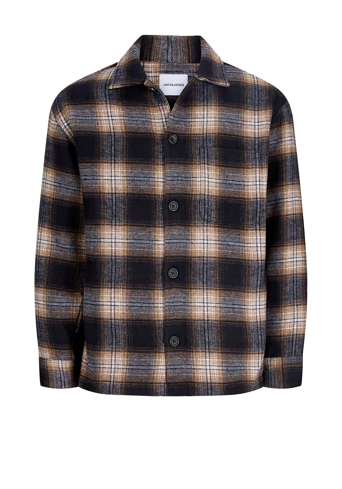 Jack & Jones Ollie Check Overshirt, Navy Multi