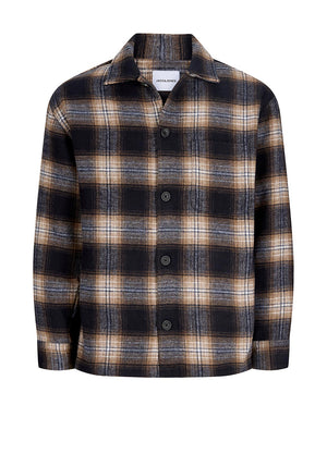 Jack & Jones Ollie Check Overshirt, Navy Multi