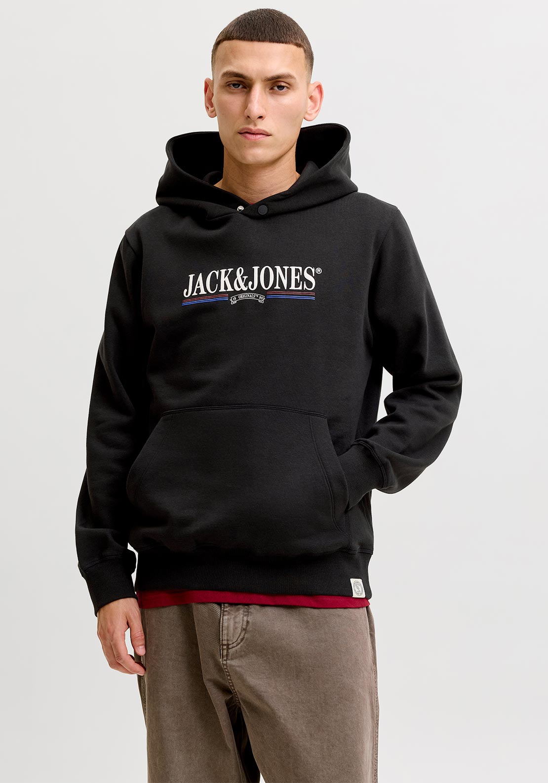 Jack & Jones Frederiksberg Graphic Box Hoodie, Black