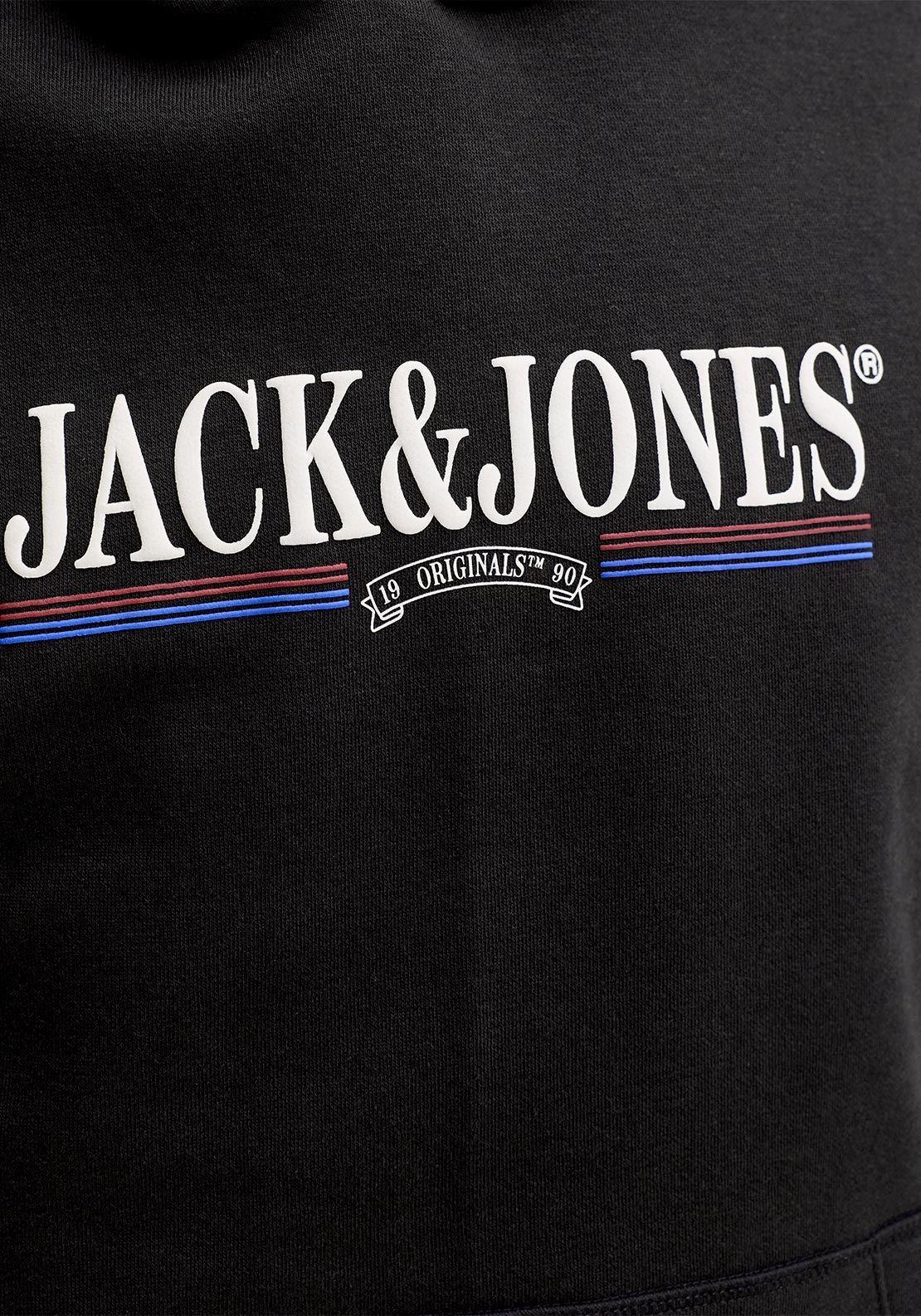 Jack & Jones Frederiksberg Graphic Box Hoodie, Black