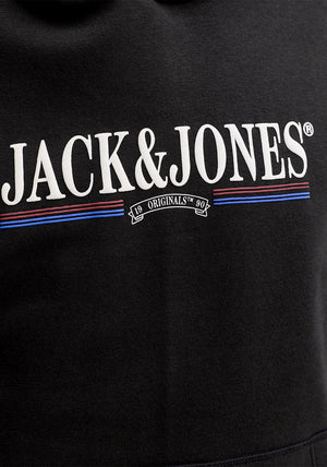 Jack & Jones Frederiksberg Graphic Box Hoodie, Black