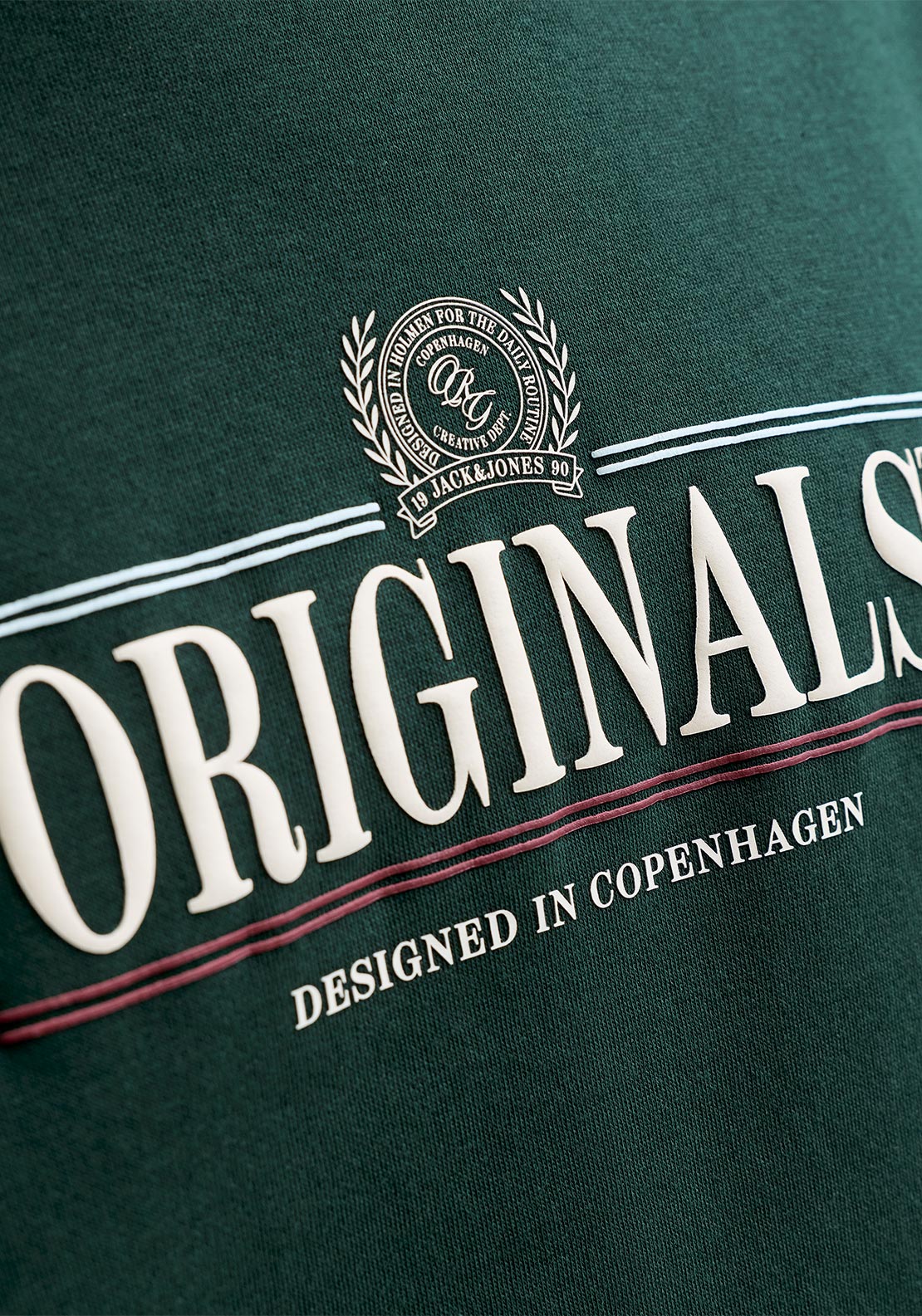 Jack & Jones Frederiksberg Graphic Box Hoodie, Pine Green
