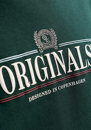 Jack & Jones Frederiksberg Graphic Box Hoodie, Pine Green