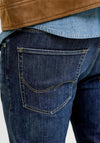 Jack & Jones Clark Straight Leg Jeans, Blue Denim