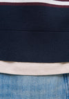 Jack & Jones Ratocha Stripe Knit Polo Shirt, Navy