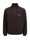 Jack & Jones Boy Norrebro Quarter Zip Sweatshirt, Brown