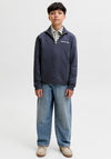 Jack & Jones Boy Norrebro Quarter Zip Sweatshirt, Blue