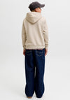 Jack & Jones Boy Fredrick Monogram Long Sleeve Hoodie, Beige
