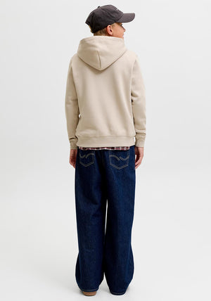 Jack & Jones Boy Fredrick Monogram Long Sleeve Hoodie, Beige